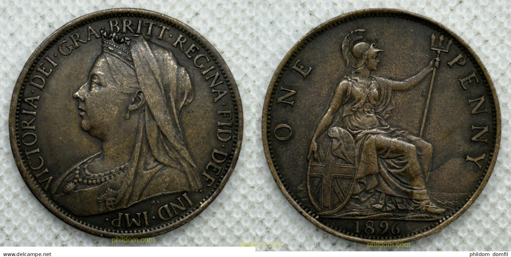 3697 GRAN BRETAÑA 1896 UK ENGLAND GREAT BRITAIN ONE PENNY 1896 QUEEN VICTORIA BRONZE - Guinea