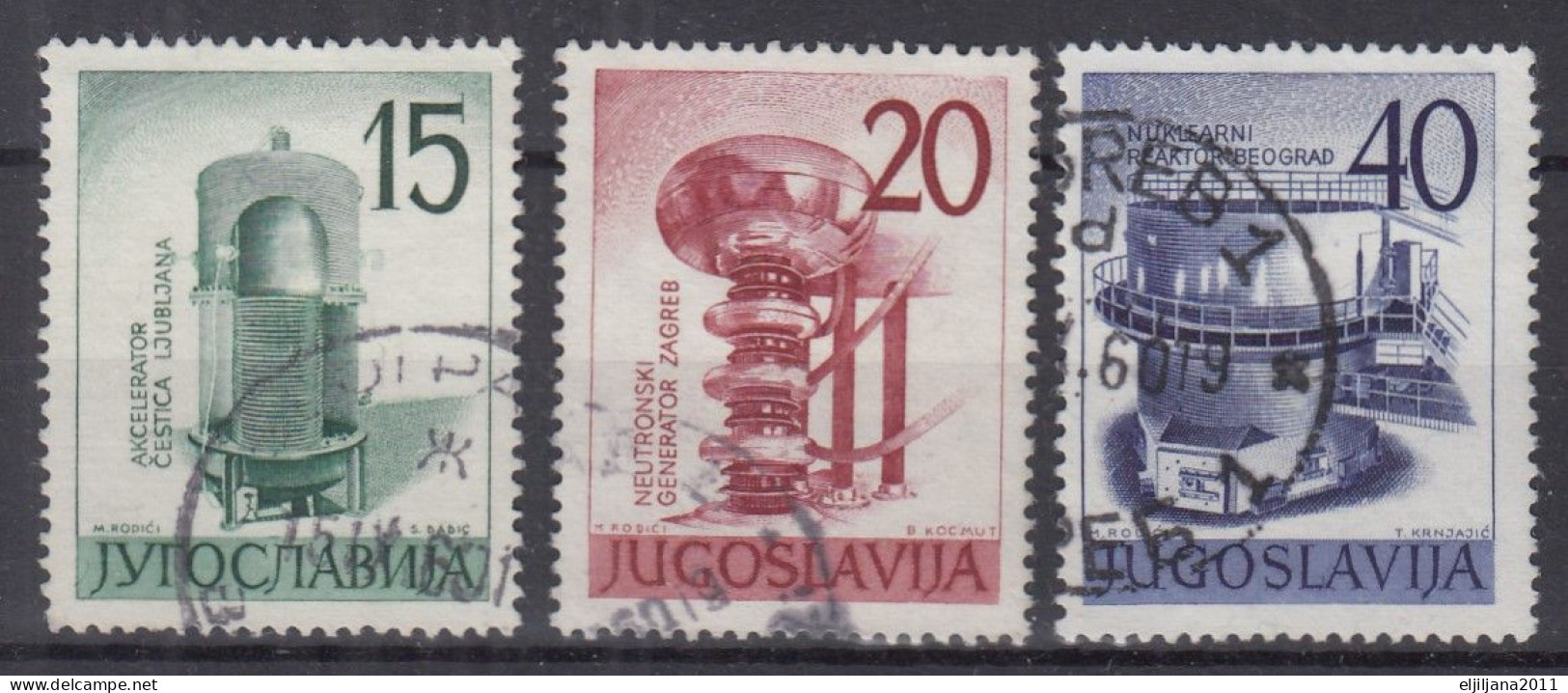 ⁕ Yugoslavia 1960 ⁕ Nuclear Energy Exhibition Mi.927-929 ⁕ 3v Used - Gebruikt