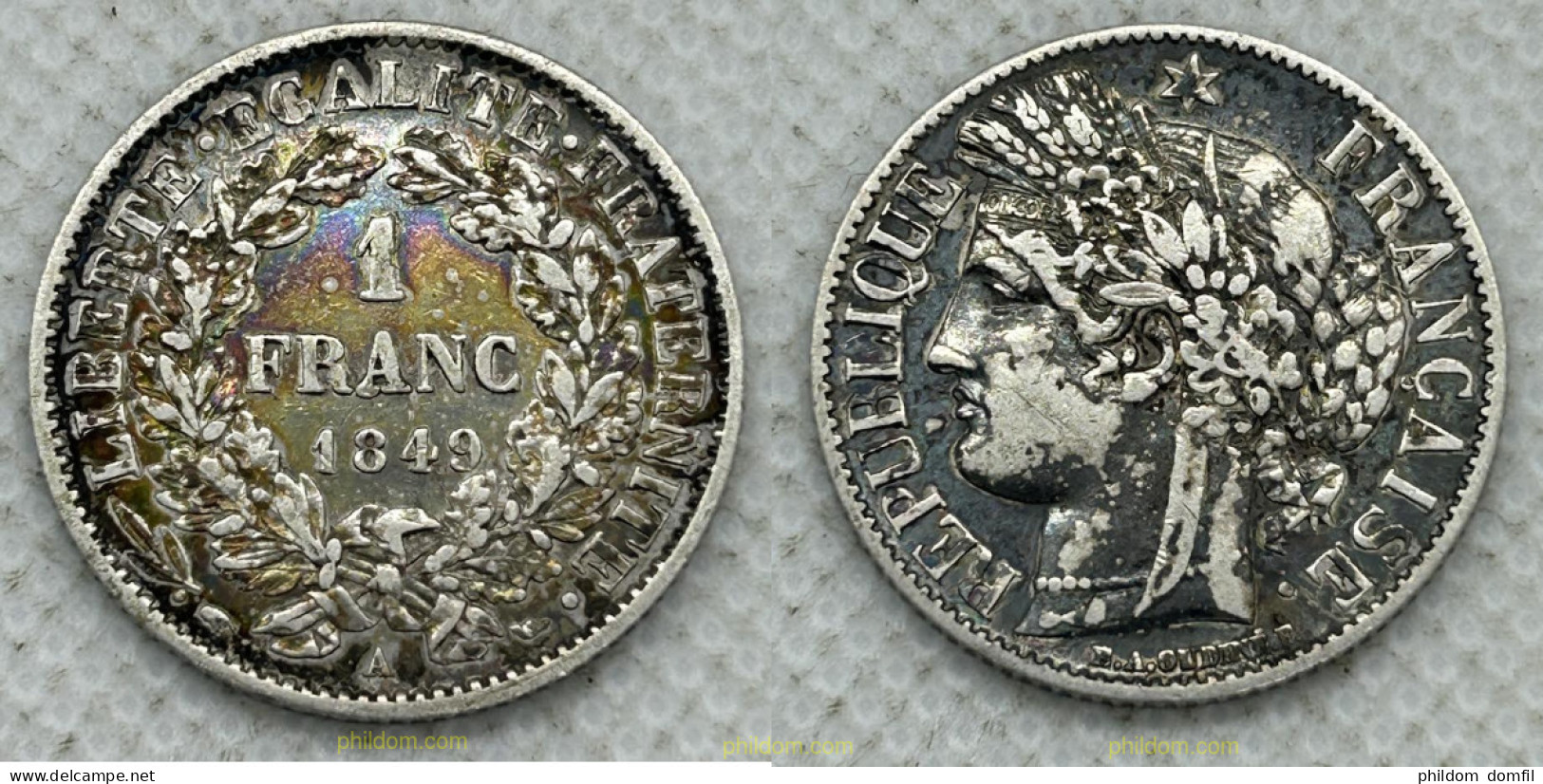 3710 FRANCIA 1849 FRANCE 1849 1 FRANC A - Andere & Zonder Classificatie