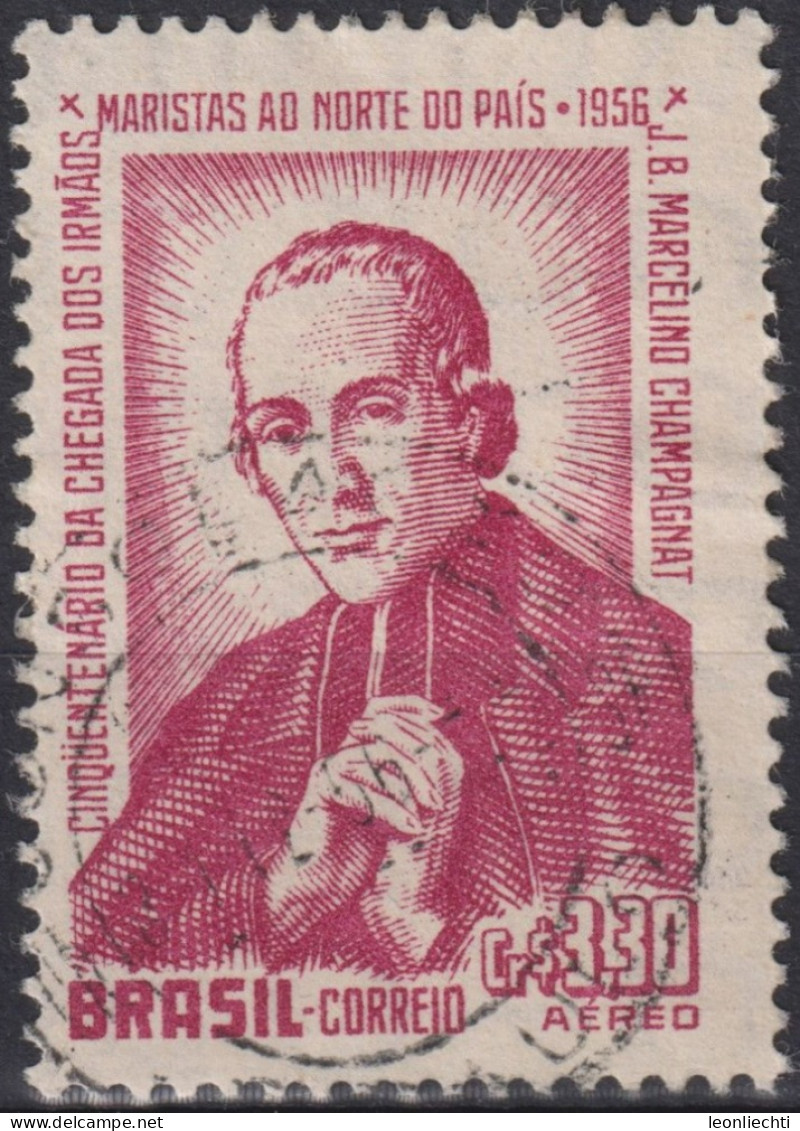 1956 Brasilien AEREO ° Mi:BR 897, Sn:BR C81, Yt:BR PA68, Father J. B. Marcelino Champagnat - Oblitérés