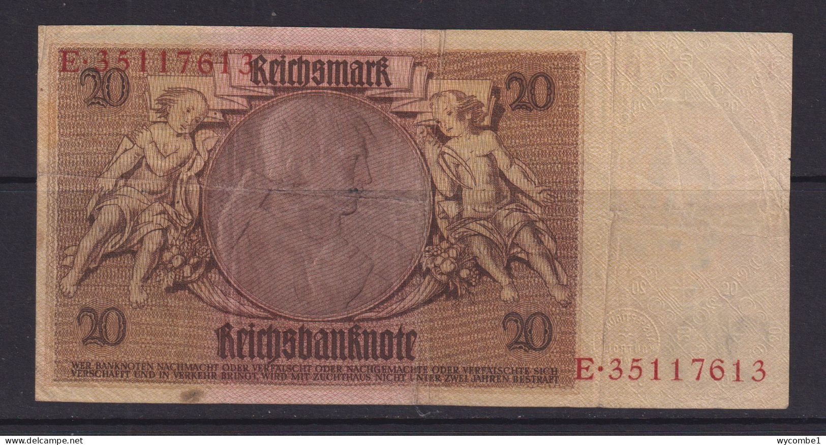 GERMANY - 1929 20 Mark Circulated Banknote - 20 Mark