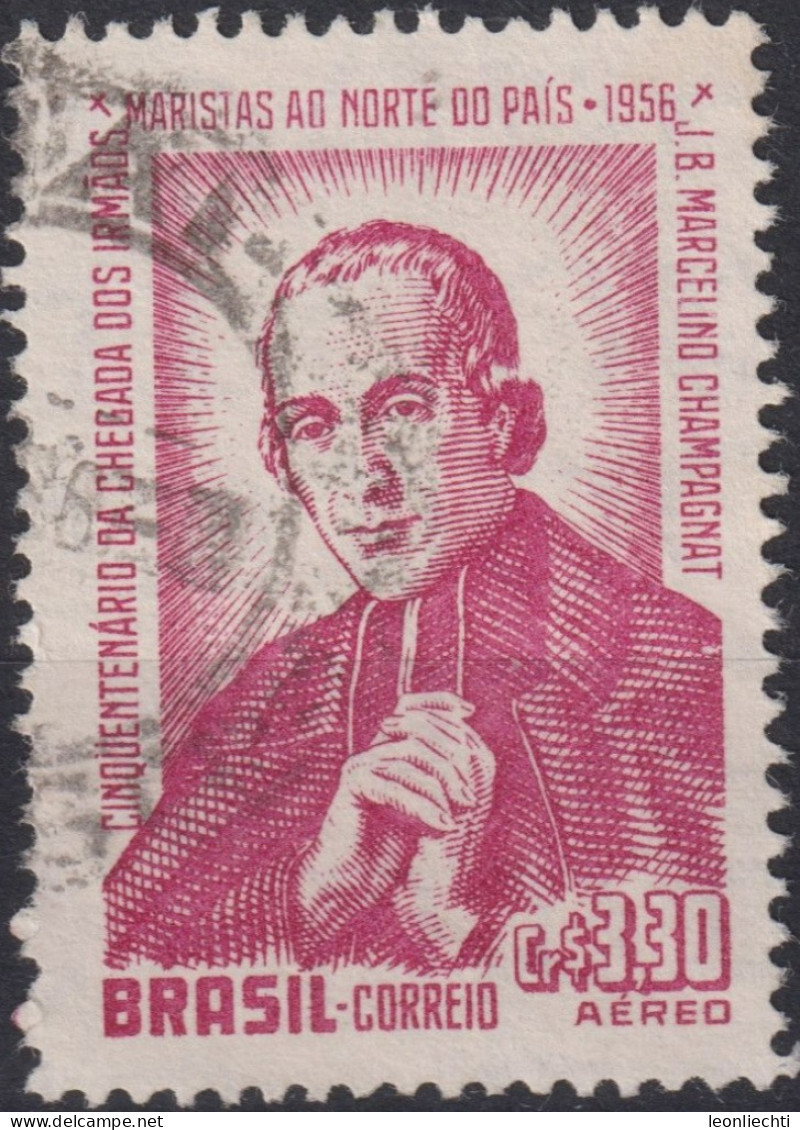 1956 Brasilien AEREO ° Mi:BR 897, Sn:BR C81, Yt:BR PA68, Father J. B. Marcelino Champagnat - Used Stamps