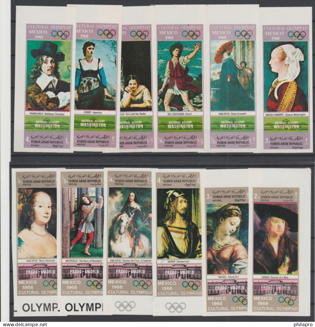 YEMEN  IMPERF  PAINTING  Lot 5 COMPLETE SETS   **MNH See 3  Scans   Réf  1430 - Jemen