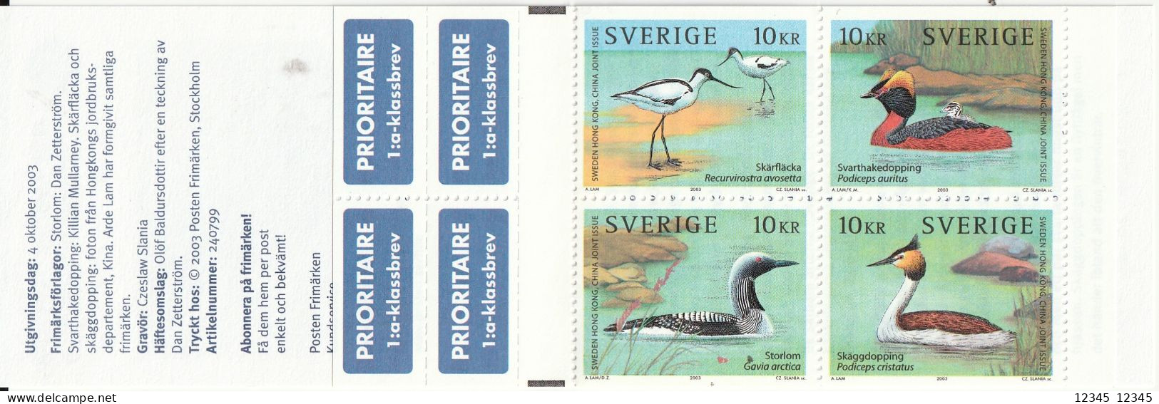 Zweden 2003, Postfris MNH, Birds - 1981-..