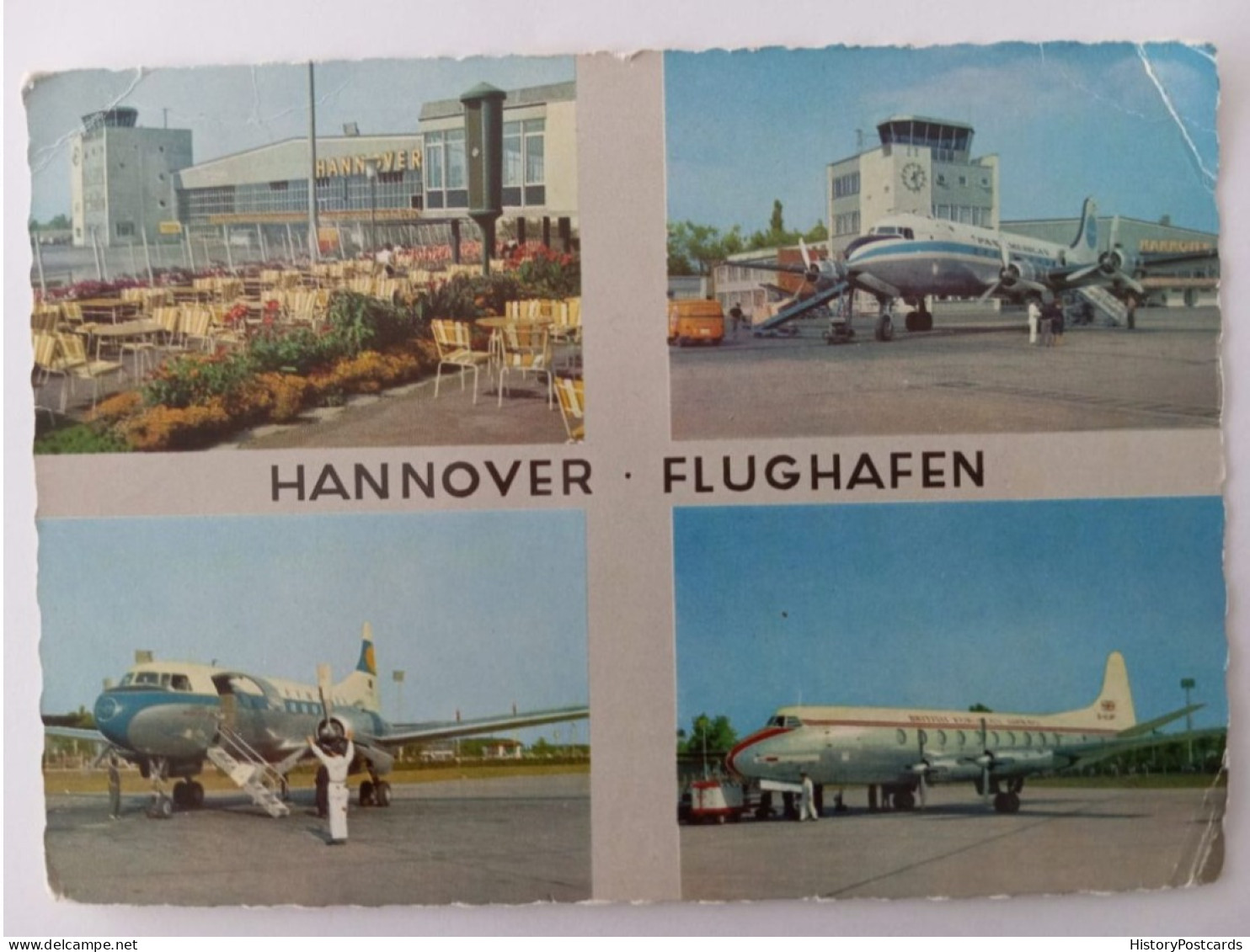 Hannover, Flughafen, Alte Propellermaschinen, 1962 - Hannover