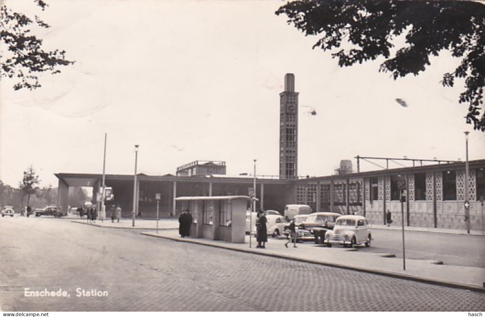 4850a161Enschede, Station. (FOTOKAART) (Zie Onderrand)  - Enschede