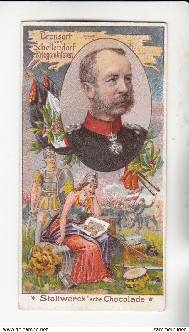 Stollwerck Album No 1  Deutsche Staatsmänner Bronsart V Schellendorf Früherer Kriegsminister   Gruppe 8 #6 Von 1897 - Stollwerck