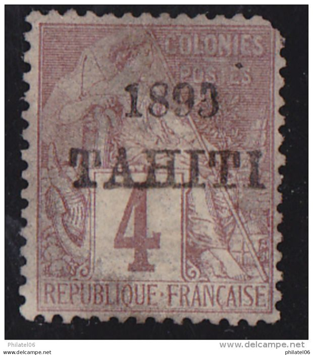 TAHITI  No 21 CERTIFICAT  COTE : 3000 E (TIMBRE VICTIME D'UN DEGAT DES EAUX, LA SIGNATURE EST EN  PARTIE EFFACEE) - Unused Stamps