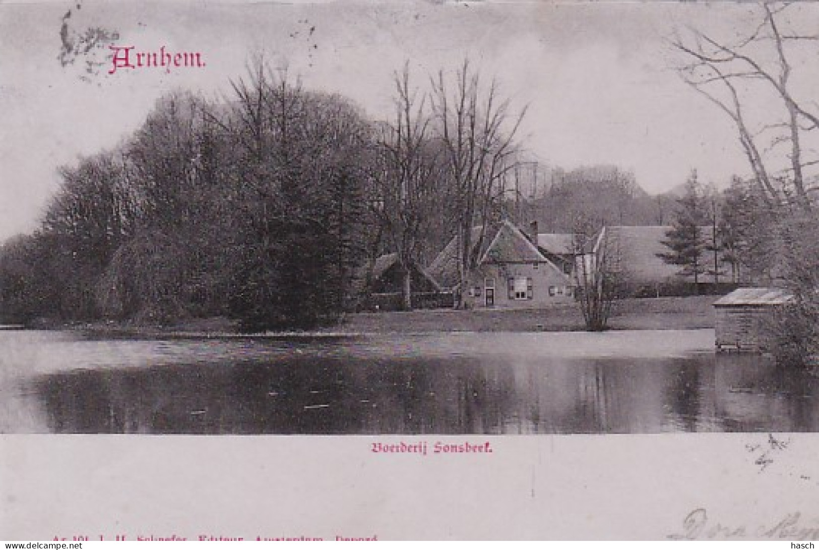 48501Arnhem, Boerderij Sonsbeek. (poststempel 1901) - Arnhem