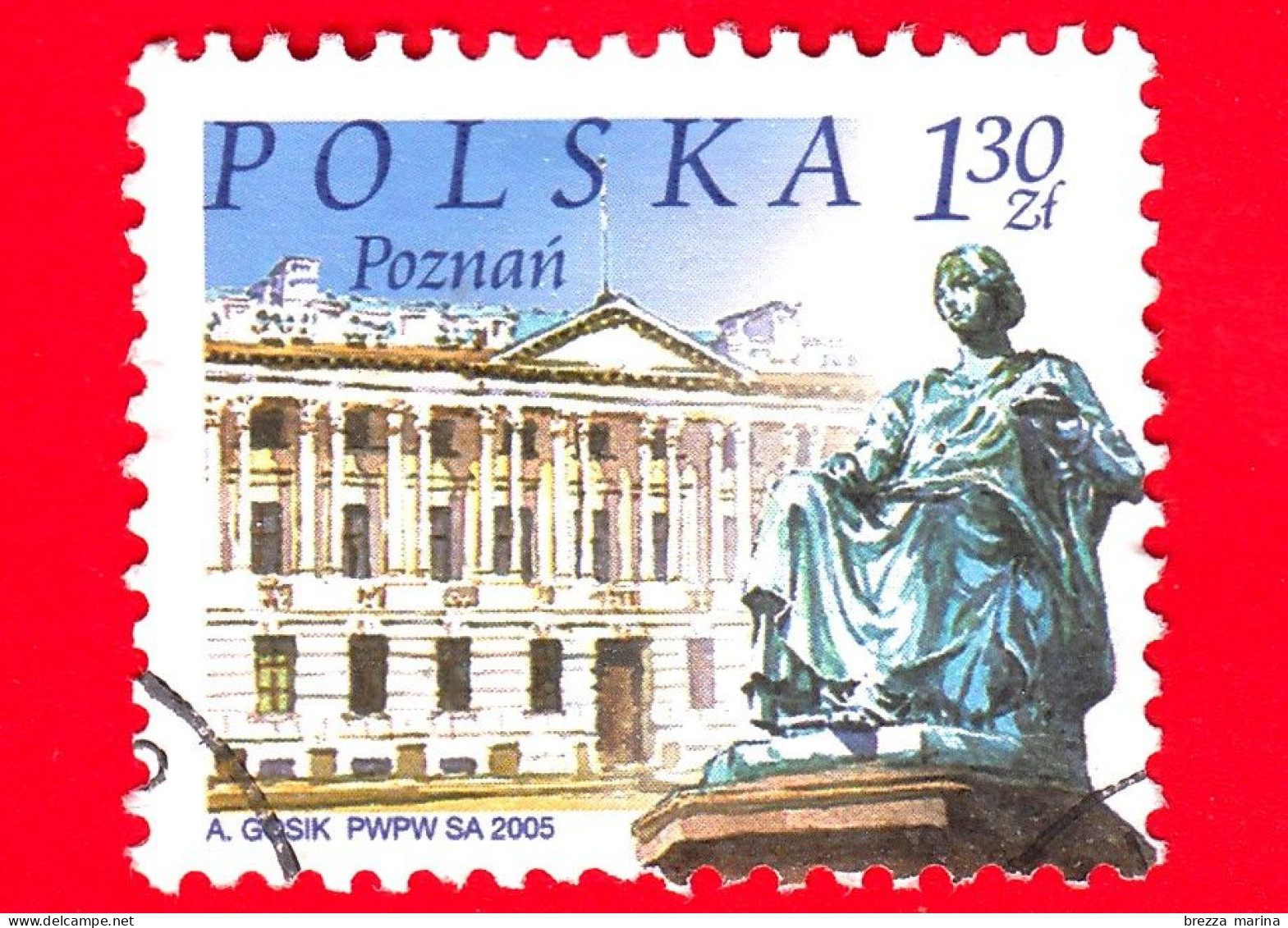 POLONIA - POLSKA - Usato - 2005 - Monumento Di Hugea, Poznan - 1.30 - Used Stamps