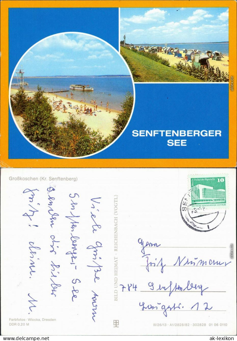 Großkoschen Senftenberg Niederlausitz Strand Und Bootsanlegestelle G1982 - Senftenberg