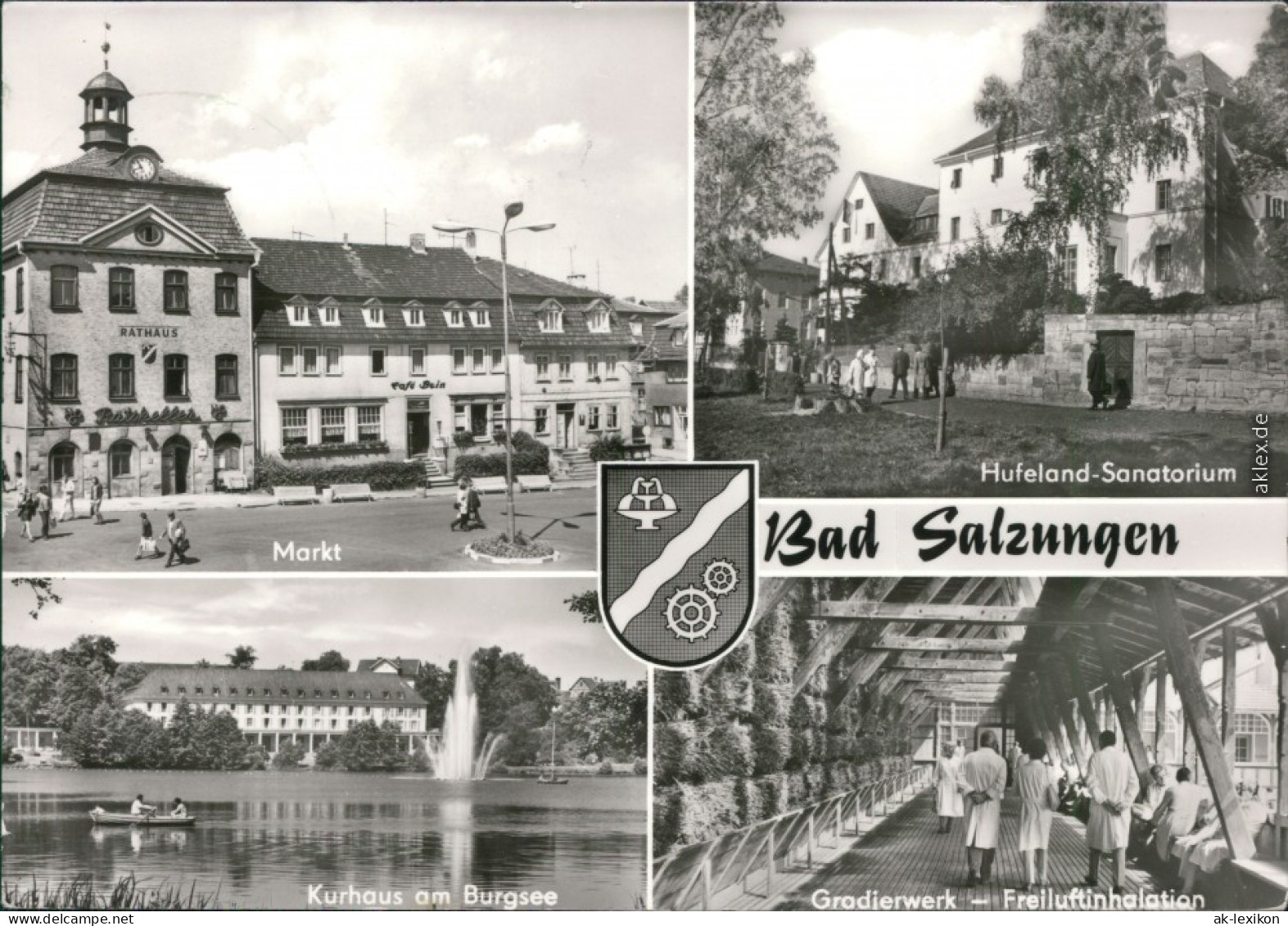Bad Salzungen Markt, Hufeland-Sanatorium, Kurhaus Am Burgsee  1978 - Bad Salzungen