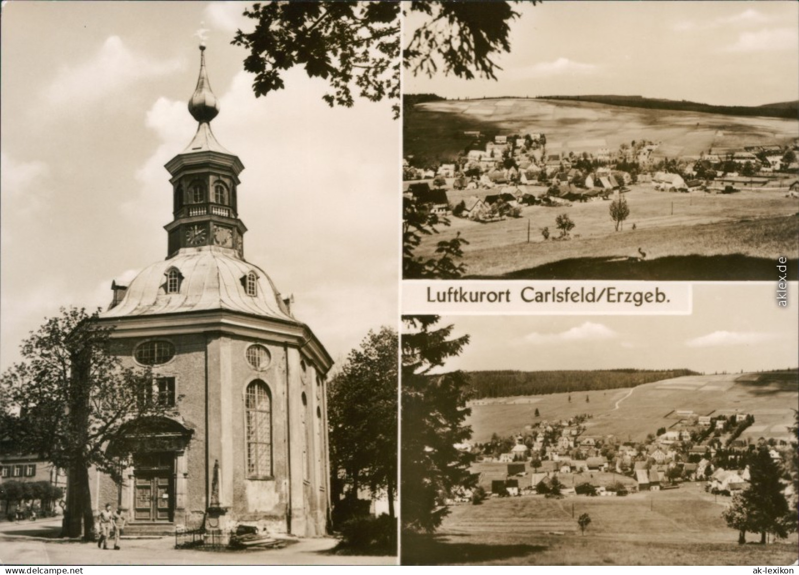 Ansichtskarte Carlsfeld-Eibenstock Kirche, Panorama-Ansichten 1978 - Eibenstock