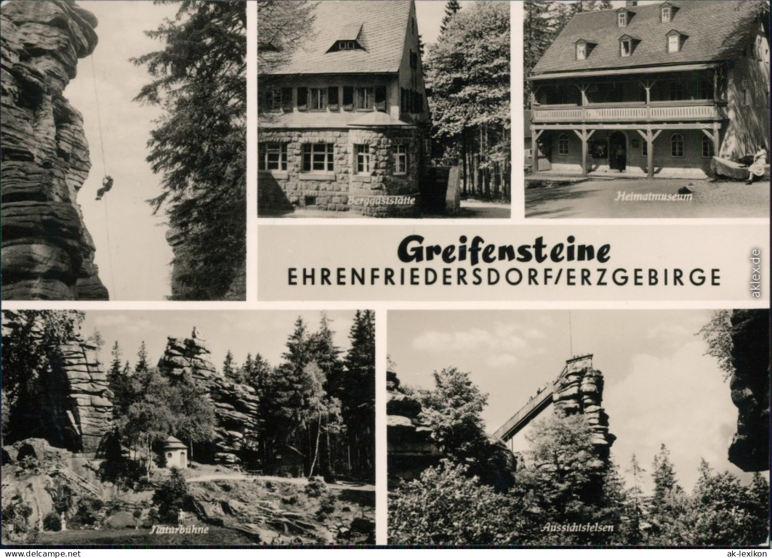 Ansichtskarte Ehrenfriedersdorf Greifensteine 1964 - Ehrenfriedersdorf