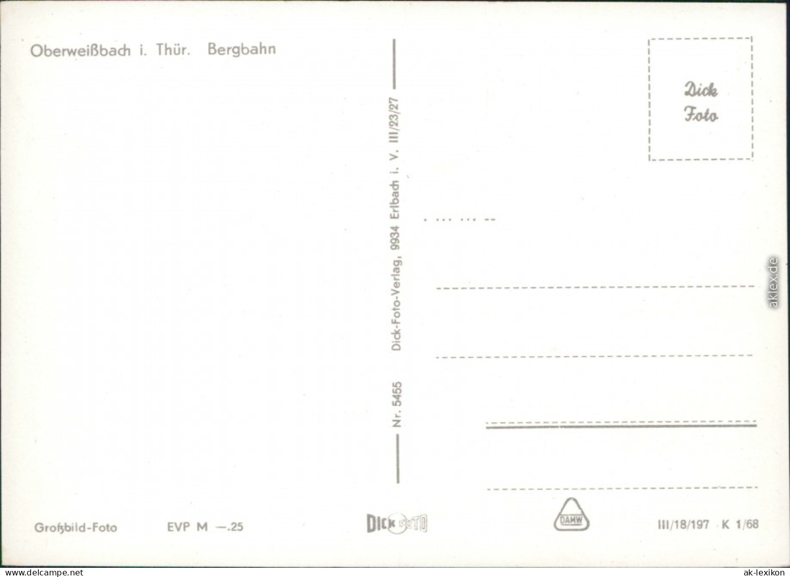 Lichtenhain/Bergbahn-Oberweißbach Oberweißbacher Bergbahn Xx 1968 - Lichtenhain