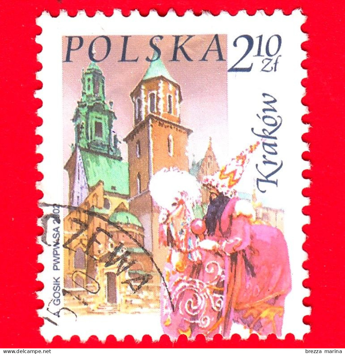 POLONIA - Usato - 2002 - Cracovia - Cattedrale Di Wawel S. Maria -  2.10 - Gebraucht