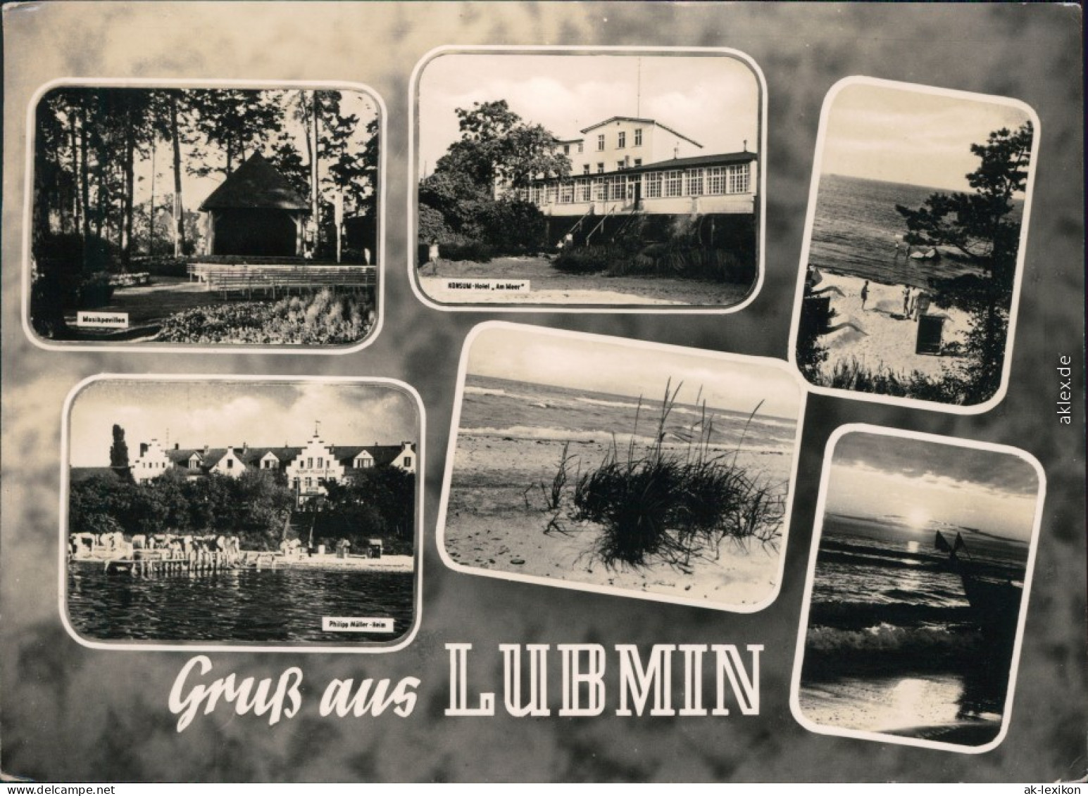 Lubmin Musikpavillon, Hotel Am Meer, Strand, Phillip Müller - Heim,  1965 - Lubmin