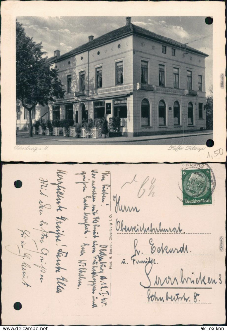 Ansichtskarte Oldenburg Kaffee Klinge 1940 - Oldenburg