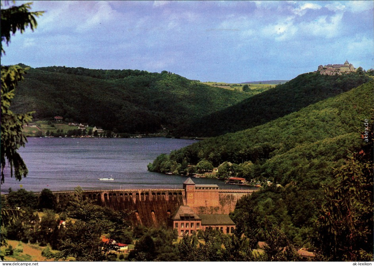 Ansichtskarte Asel-Vöhl Edertalsperre, Edersee, Schloß Waldeck 1970 - Waldeck