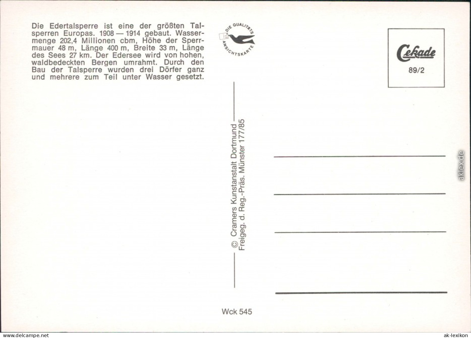 Ansichtskarte Hemfurth-Edersee-Edertal Edertalsperre, Schloss Waldeck 1970 - Waldeck