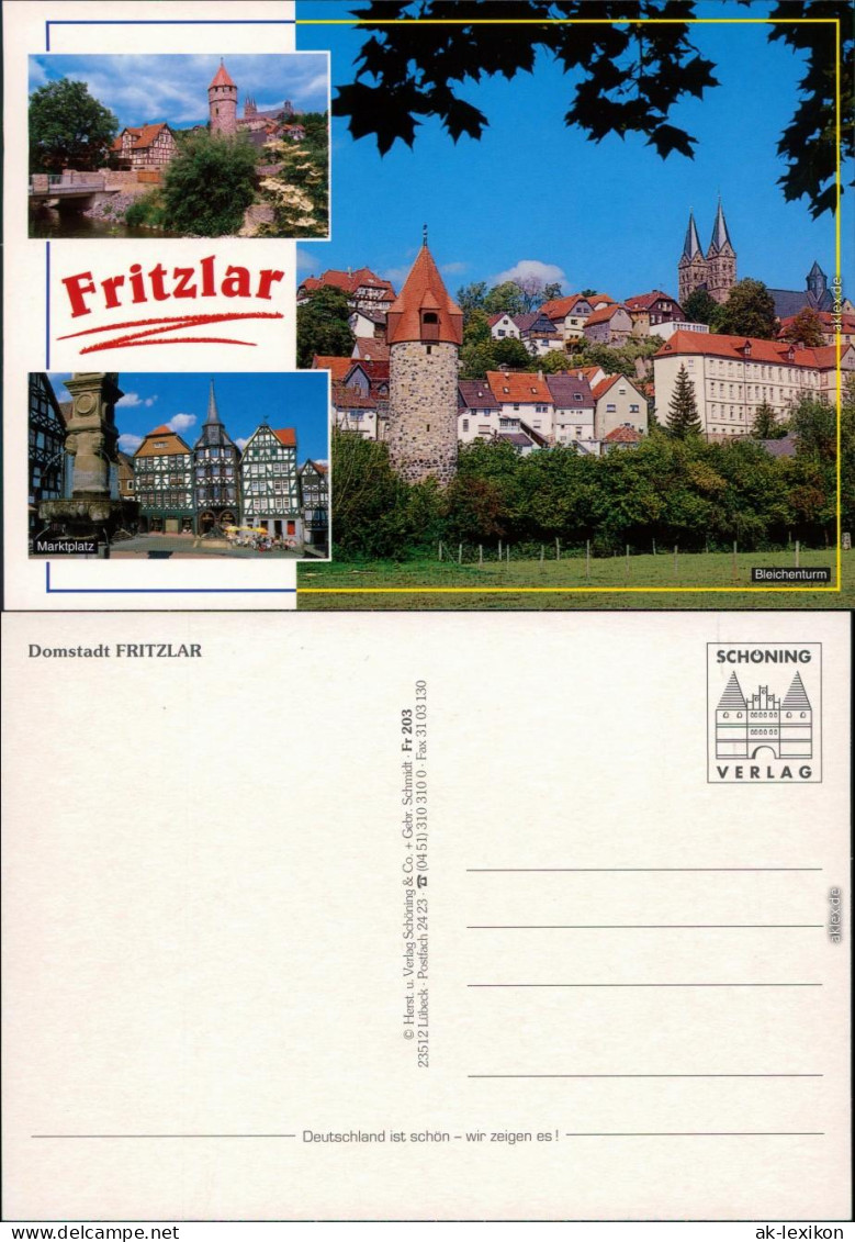 Ansichtskarte Fritzlar Marktplatz, Bleichenturm, Dom 1985 - Fritzlar