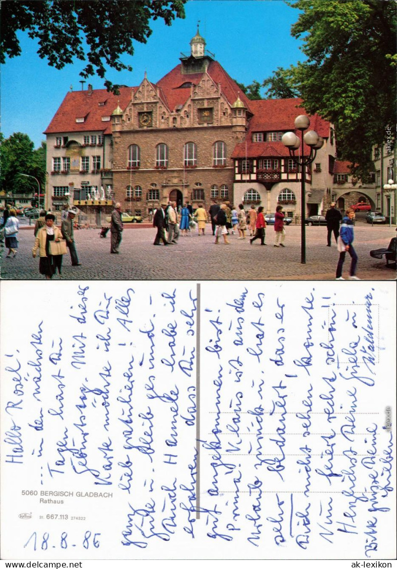 Ansichtskarte Bergisch Gladbach Rathaus 1985 - Bergisch Gladbach