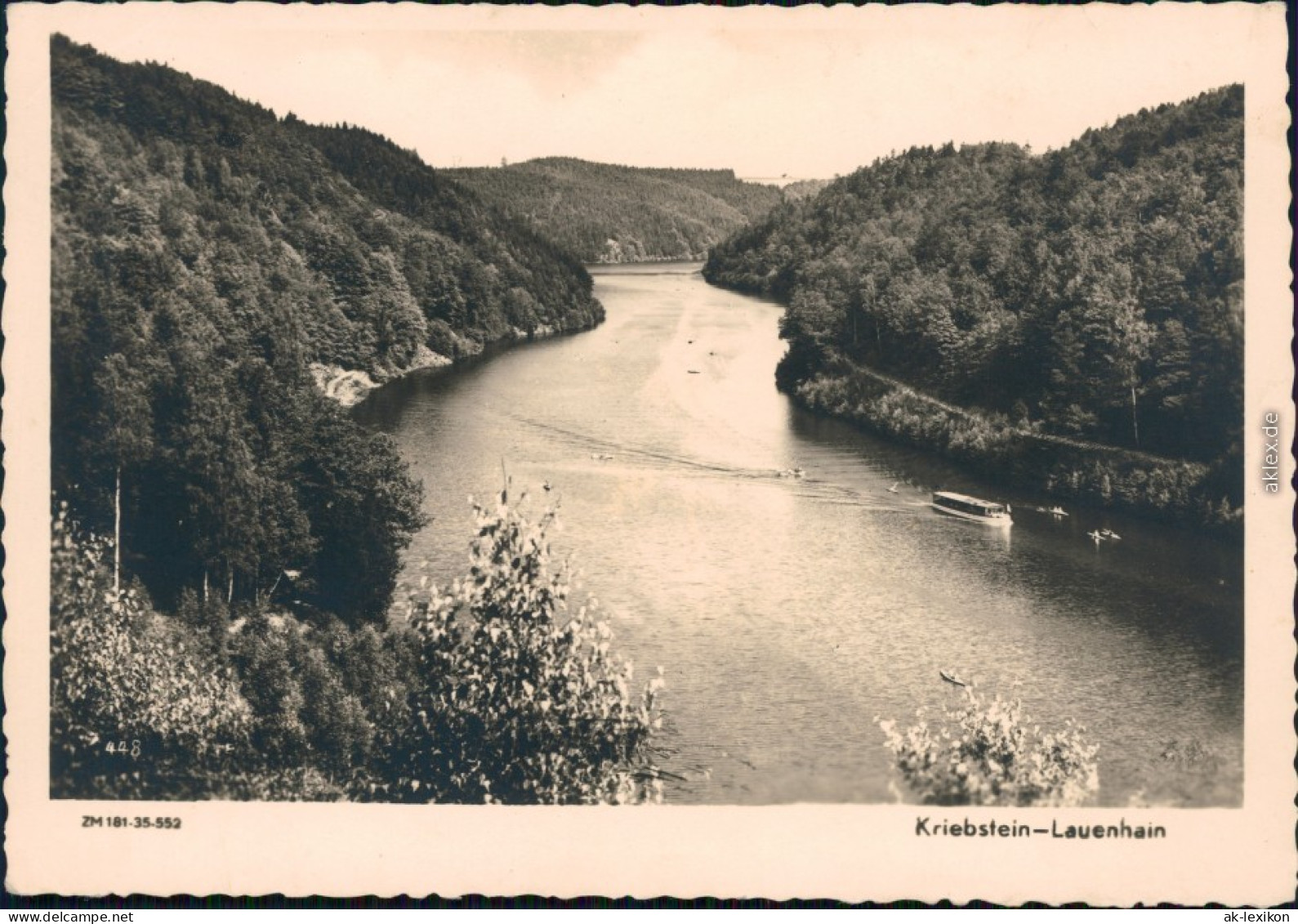 Ansichtskarte Lauenhain-Mittweida Talsperre Kriebstein 1963 - Mittweida