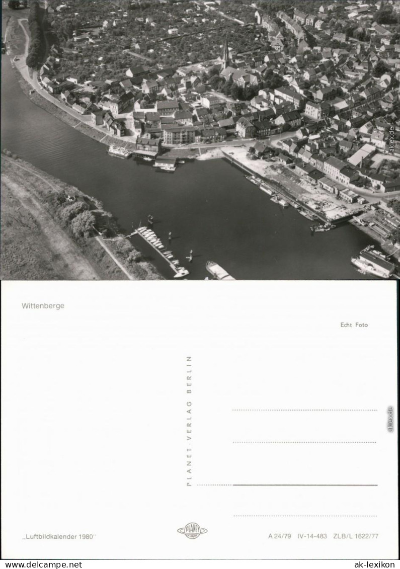 Ansichtskarte Wittenberge Luftbild 1977 - Wittenberge