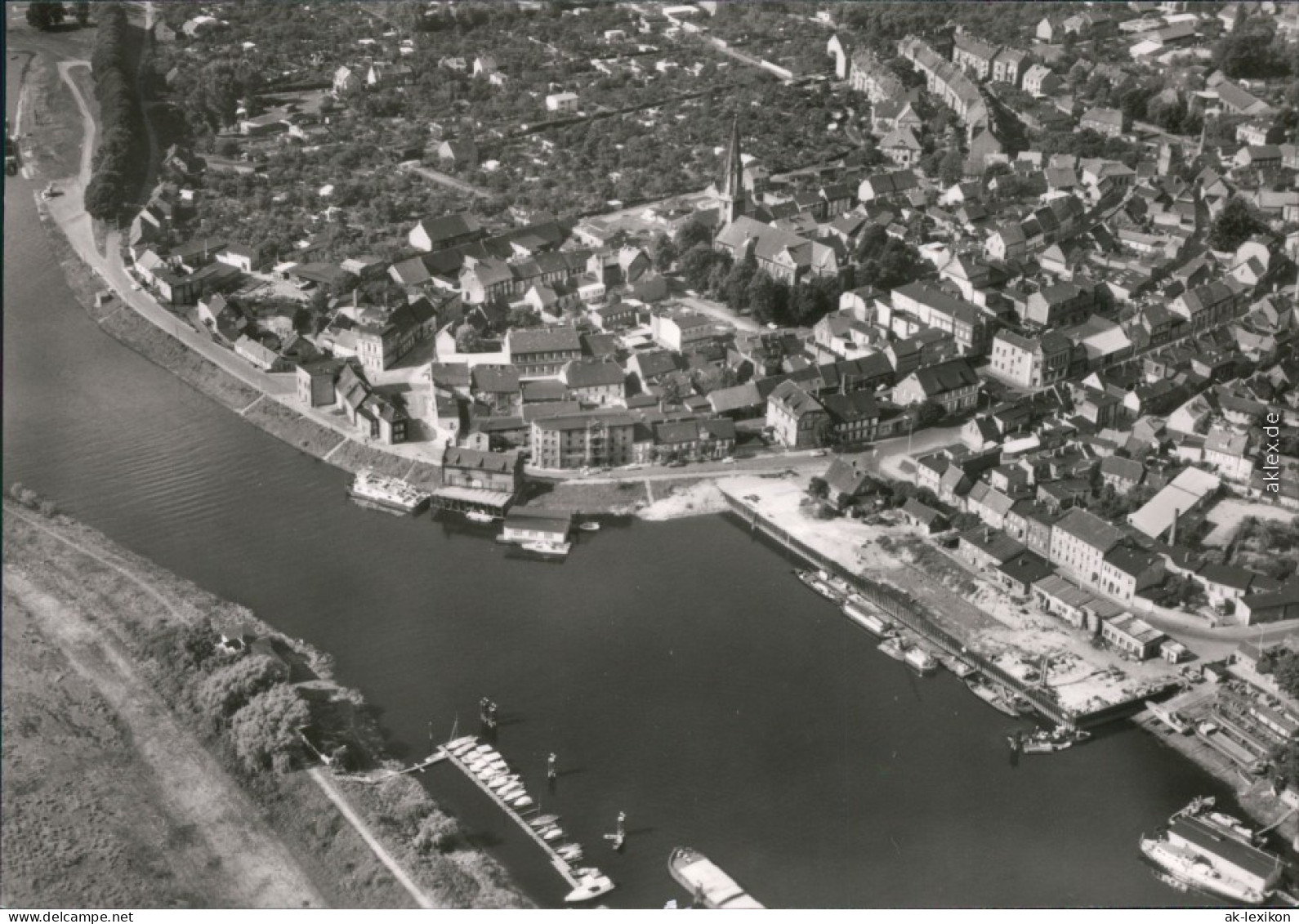 Ansichtskarte Wittenberge Luftbild 1977 - Wittenberge