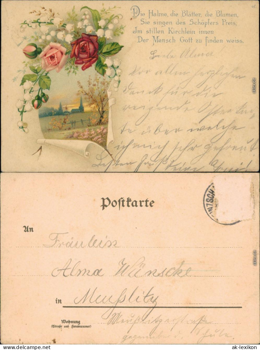  Spruchkarten/Gedichte - Die Halme, Die Blätter, Die Blumen 1900 - Philosophie & Pensées