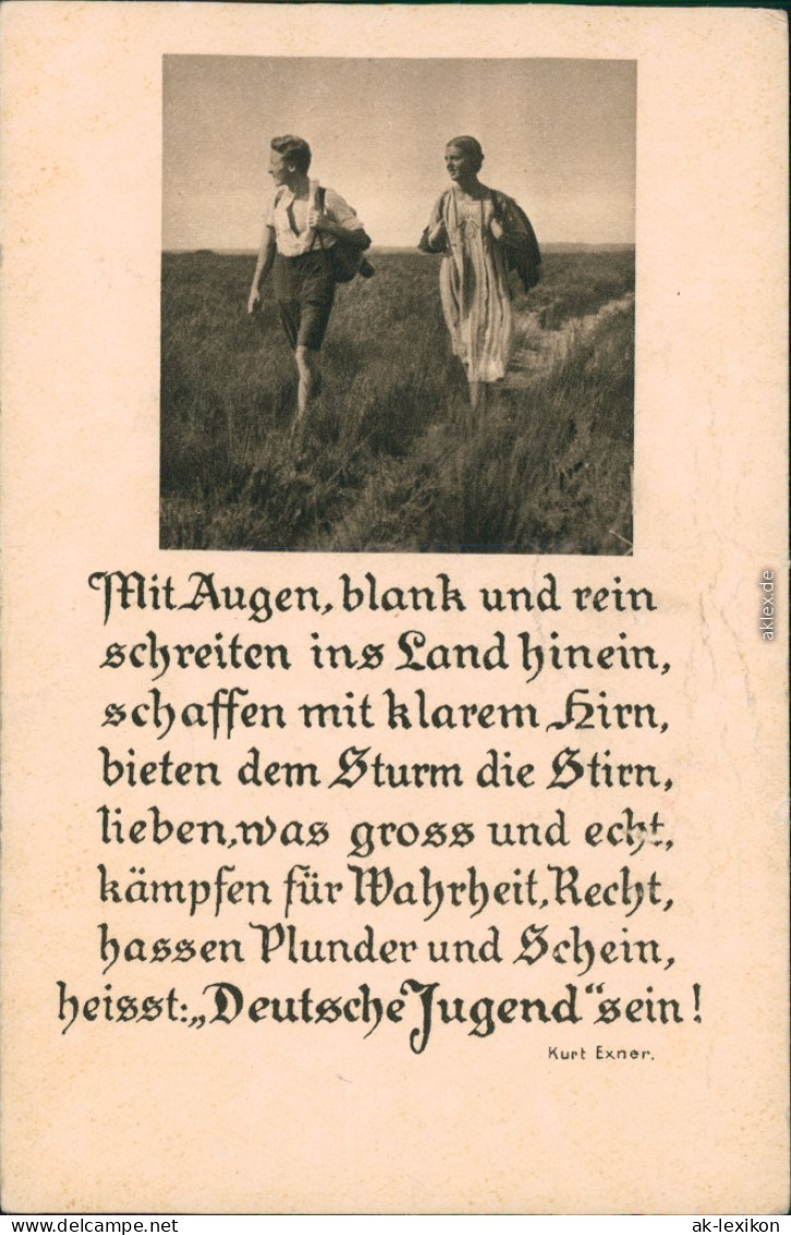 Sprüche Menschen   Mit Augen, Blank Und Rein Schreiten Ins Land Hinein 1934 - Philosophie & Pensées