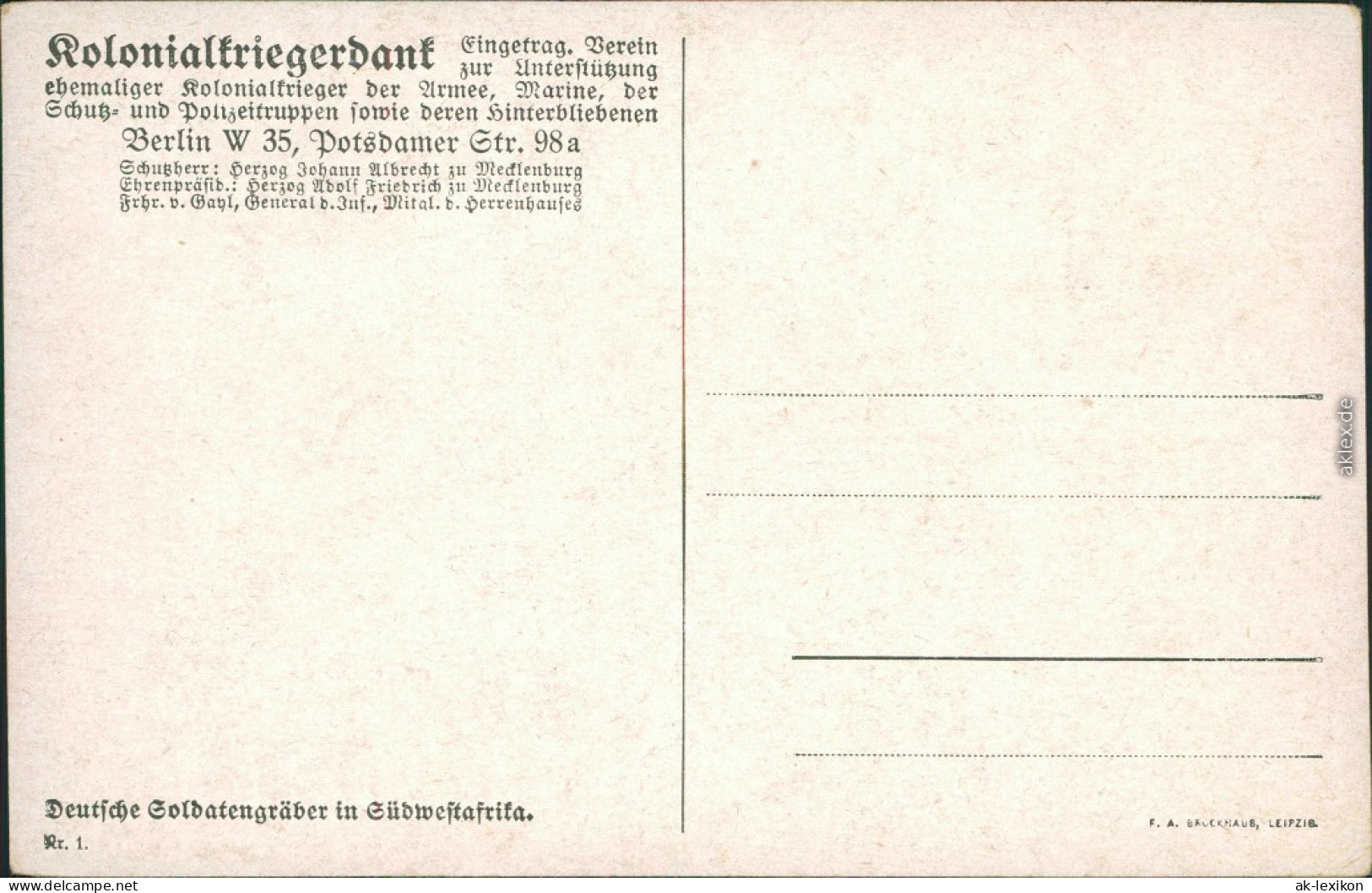 Ansichtskarte  Deutsche Soldatengräber In Südwestafrika - Patriotika 1909  - Ehemalige Dt. Kolonien