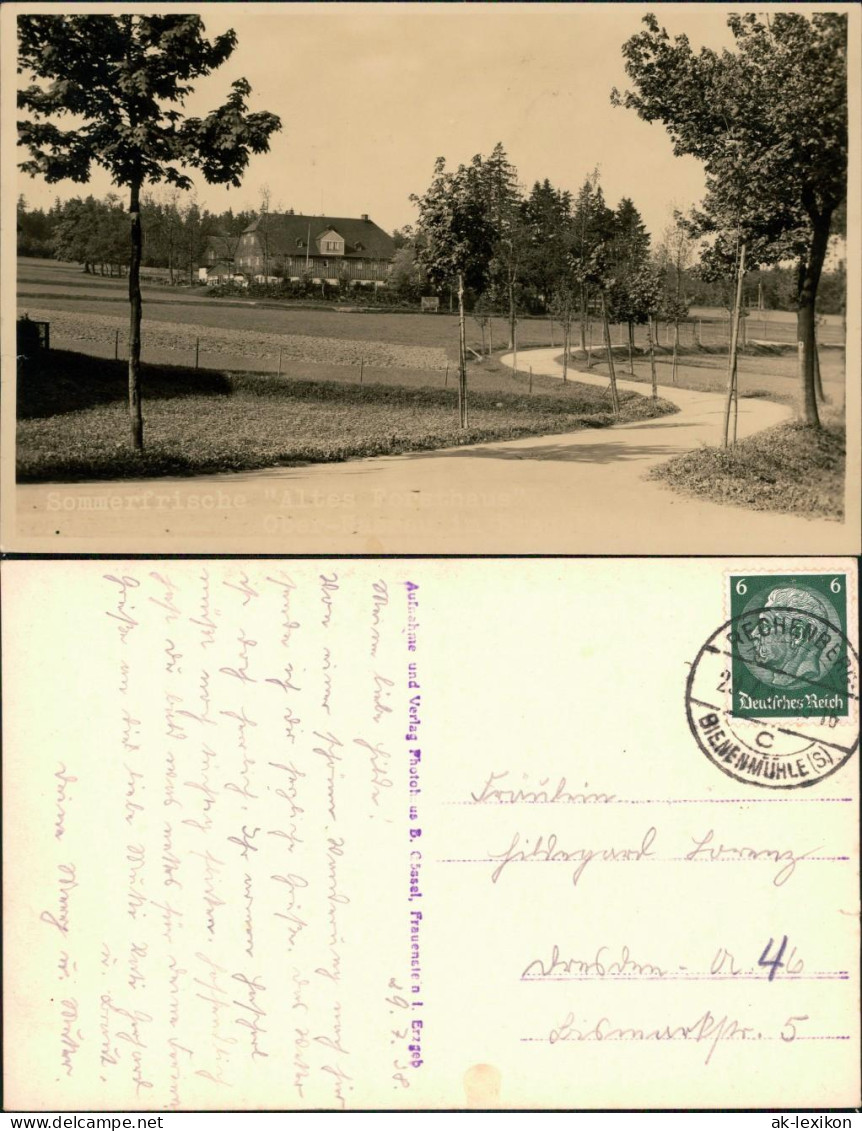 Ansichtskarte Rechenberg-Bienenmühle Partie In Der Stadt 1938  - Rechenberg-Bienenmühle