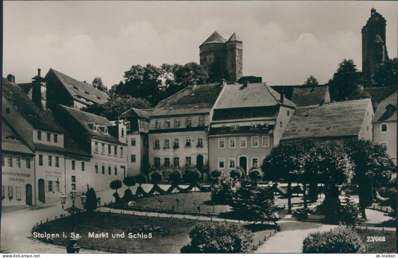 Ansichtskarte Stolpen Markt Und Schloss 1932  - Stolpen