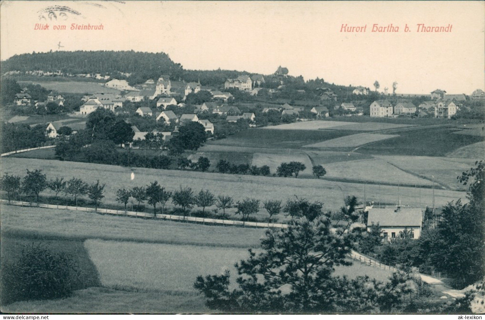 Ansichtskarte Hartha Blick Vom Steinbruch 1911 - Hartha