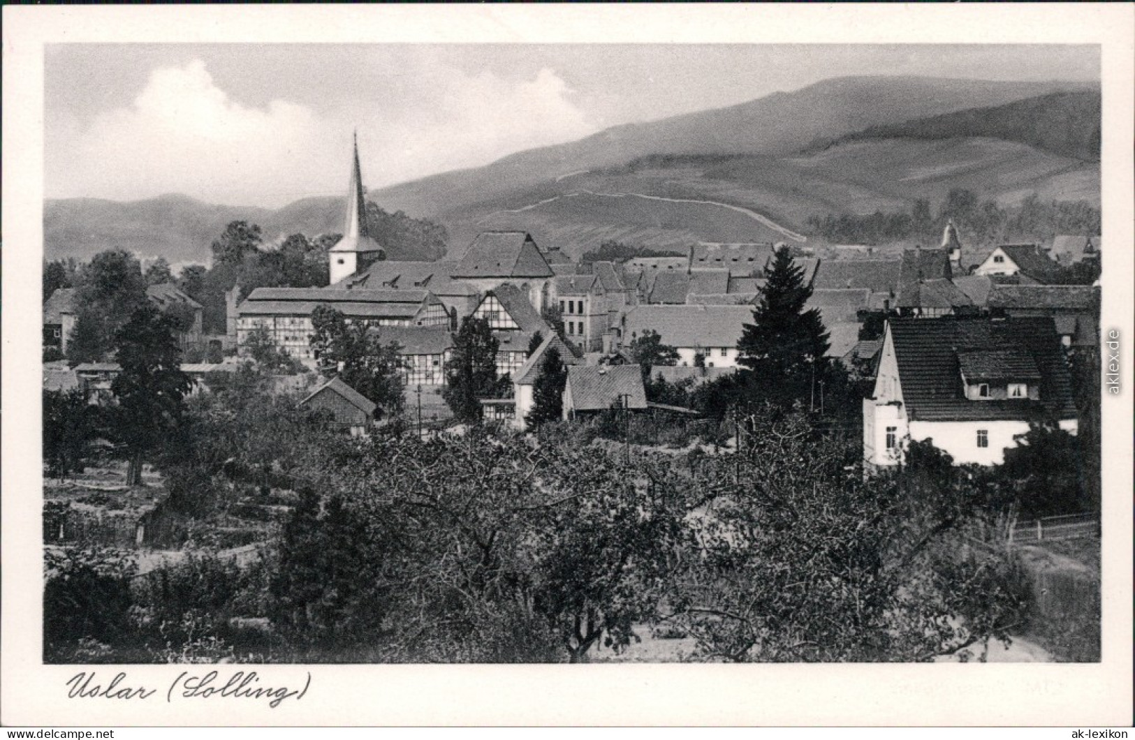 Ansichtskarte Uslar Panorama-Ansicht 1955 - Uslar