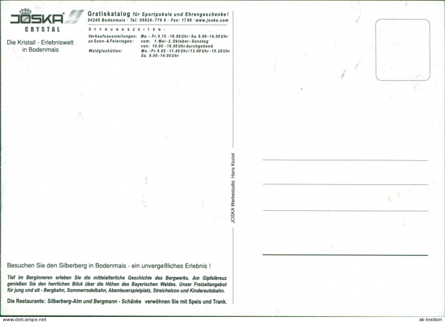 Ansichtskarte Bodenmais Joska Crystal - Kristal-Erlebniswelt 1988 - Bodenmais