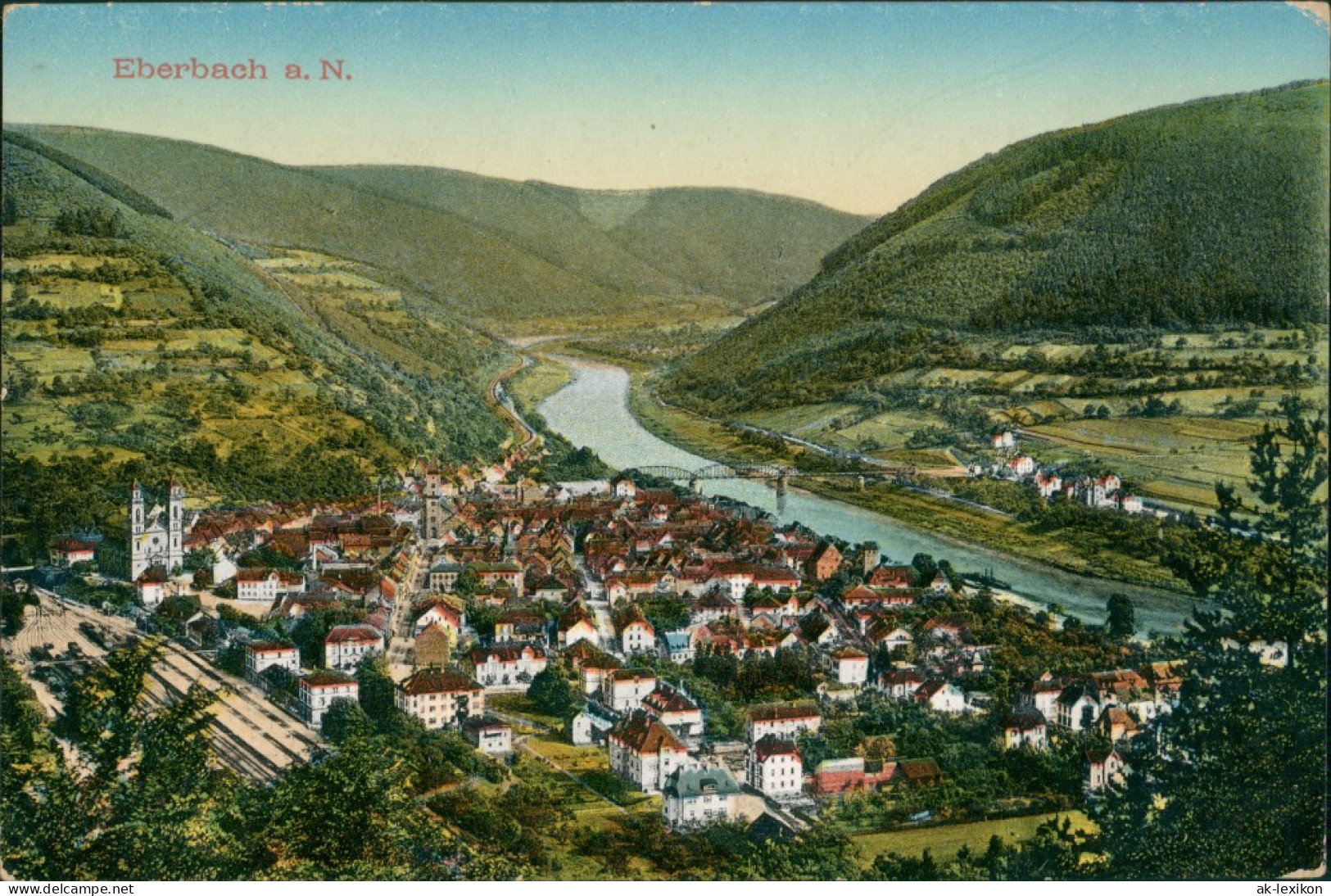 Ansichtskarte Eberbach Blick Auf Die Stadt 1913  - Eberbach