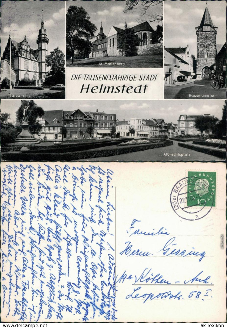 Ansichtskarte Helmstedt Albrechtplatz, Juleum, St. Marienberg 1969  - Helmstedt