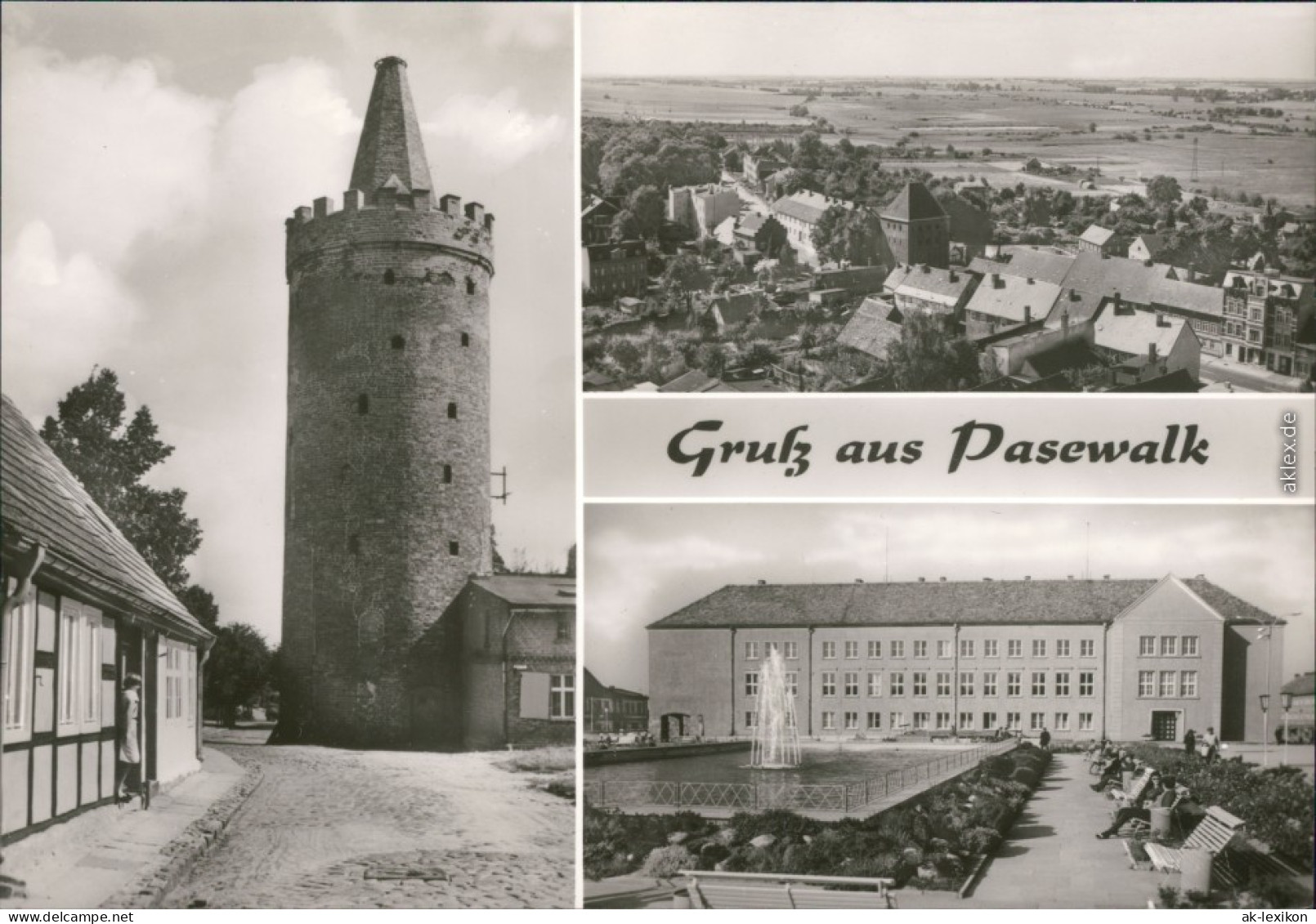 Ansichtskarte Pasewalk Turm, Panorama, Schloss 1980 - Pasewalk