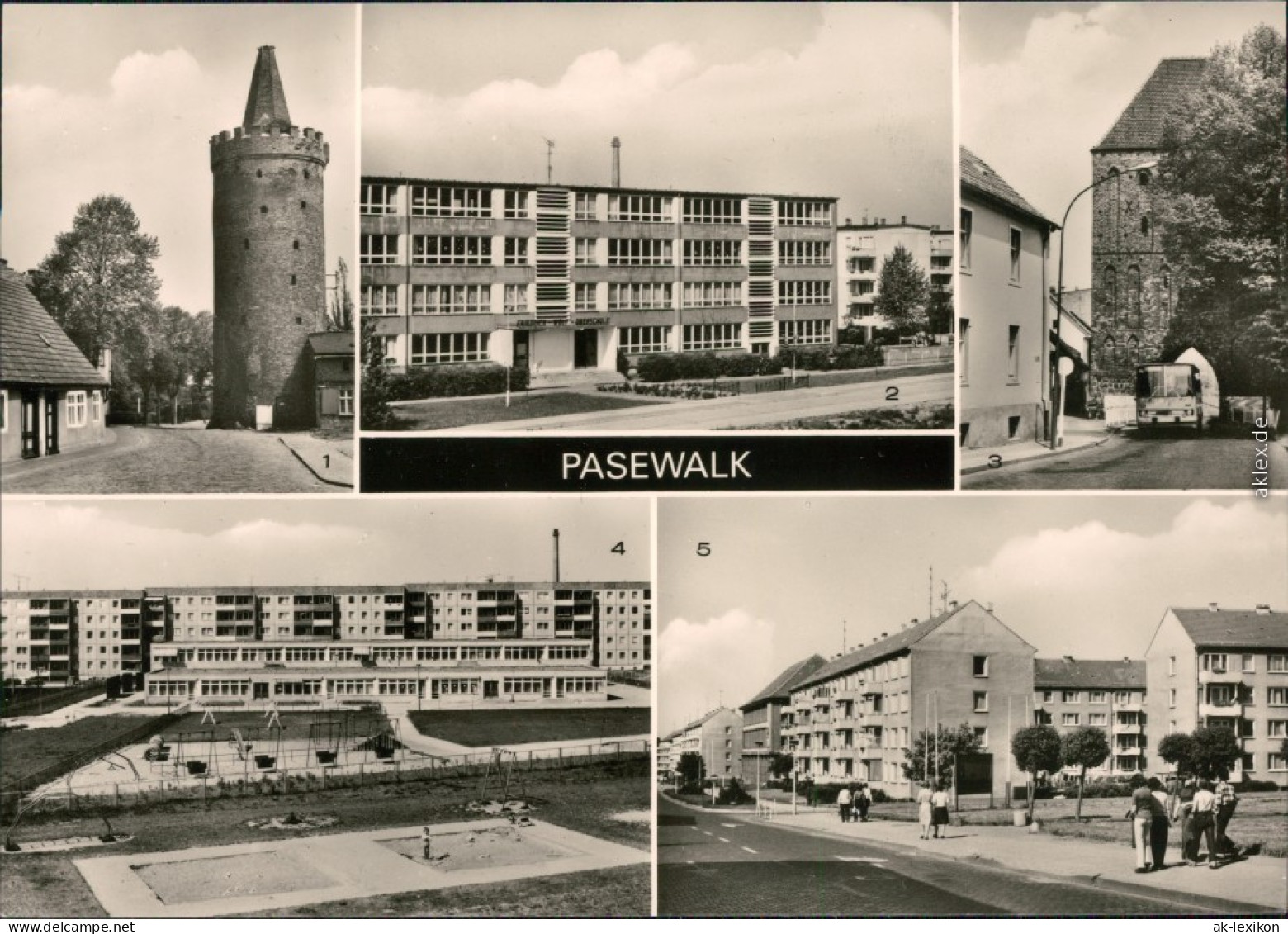 Pasewalk Pulverturm, Oberschule, Prenzlauer Tor, KITA, Ernst-Thäl.-Straße 1980 - Pasewalk