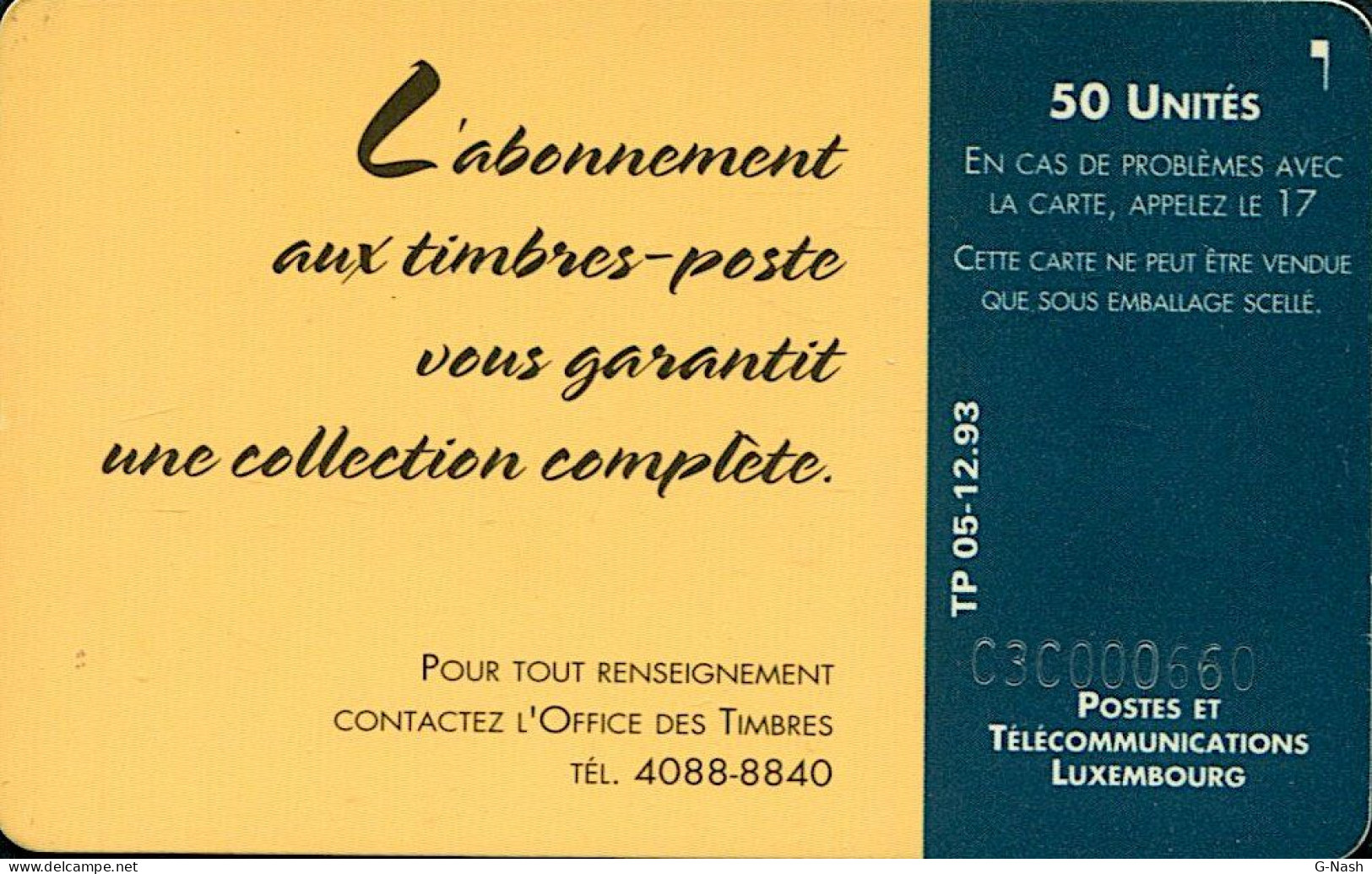 Luxembourg - Office Des Timbres 50u - SC5 (TP05) - Luxemburgo