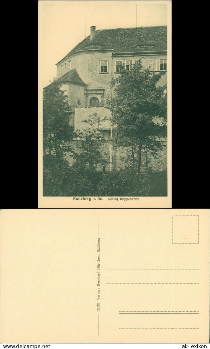 Ansichtskarte Radeberg Schloß Klippenstein 1922 - Radeberg