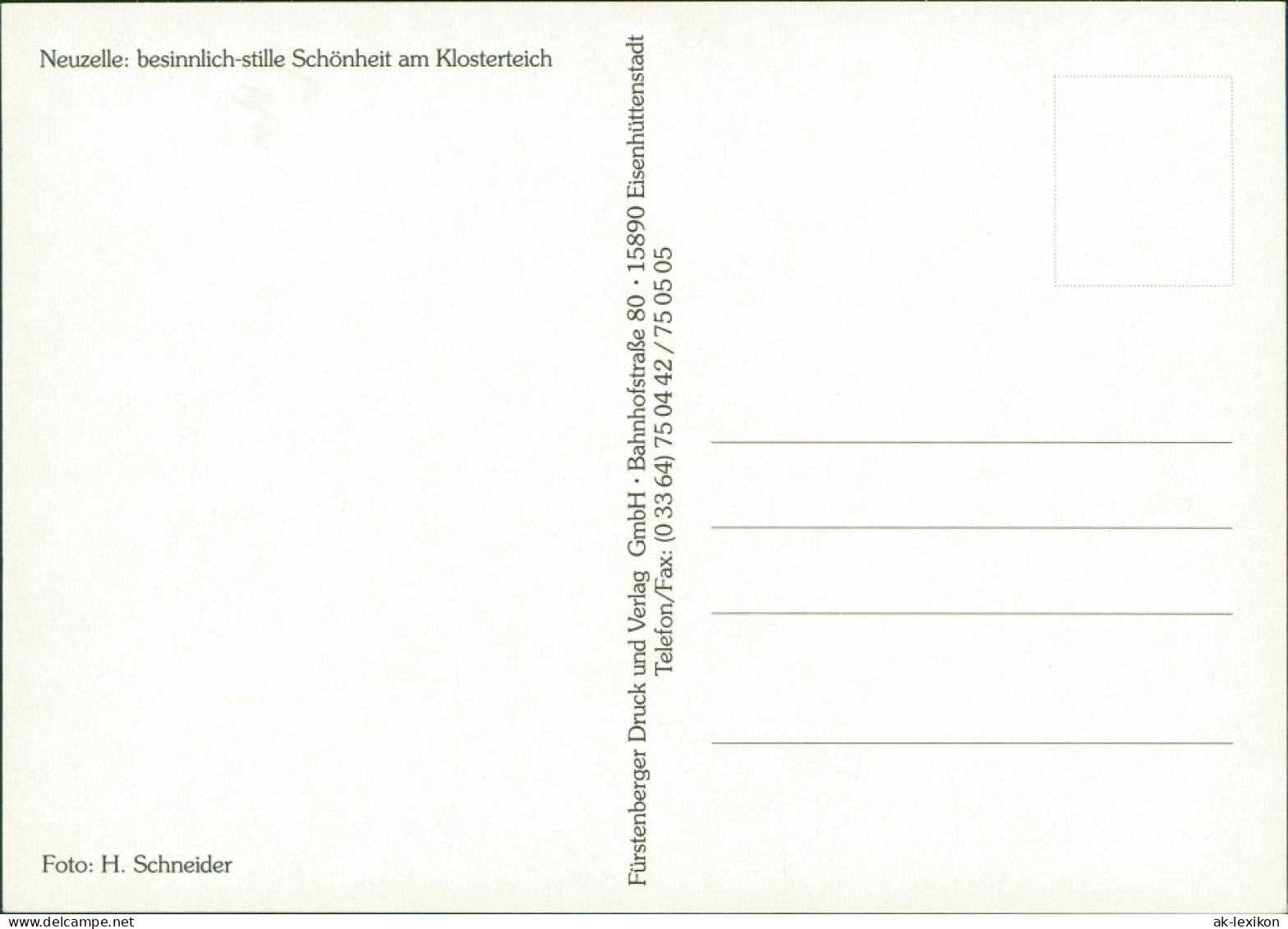 Ansichtskarte Neuzelle Klosterteich Mit Kirche Im Winter 1990 - Neuzelle