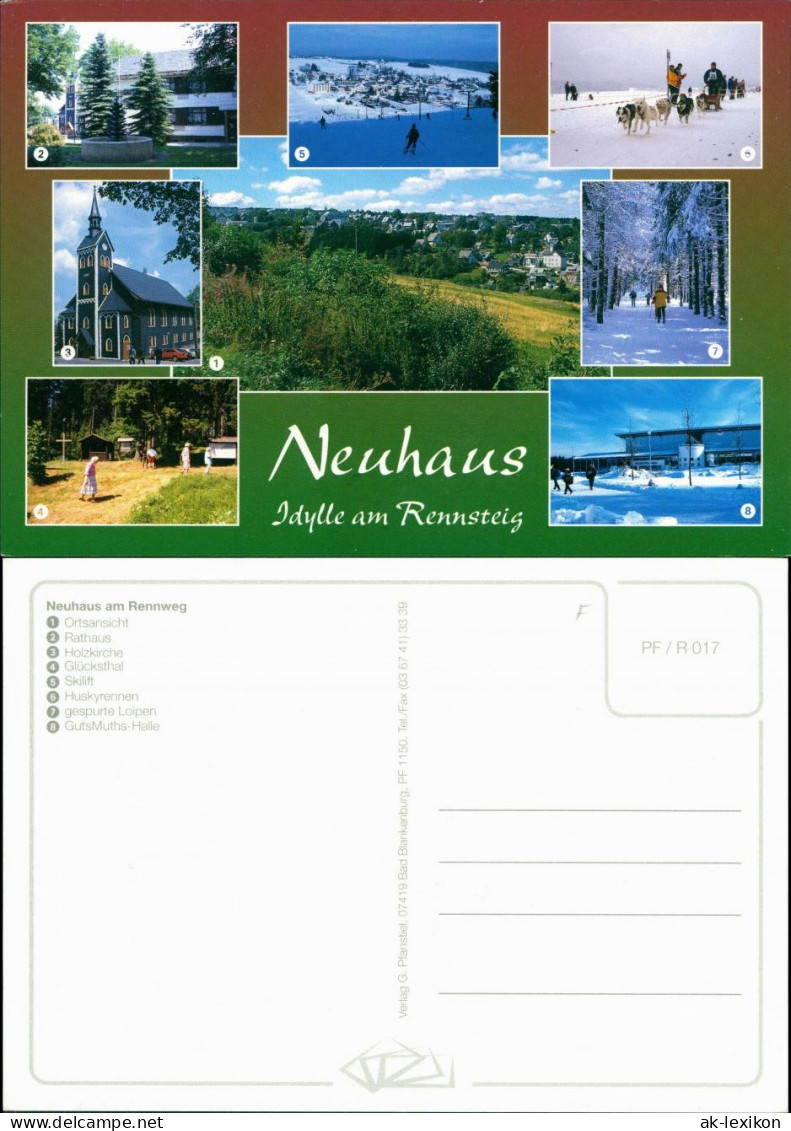 Neuhaus Am Rennweg Ortsansicht, Rathaus, Holzkirche, Glücksthal,  1995 - Neuhaus