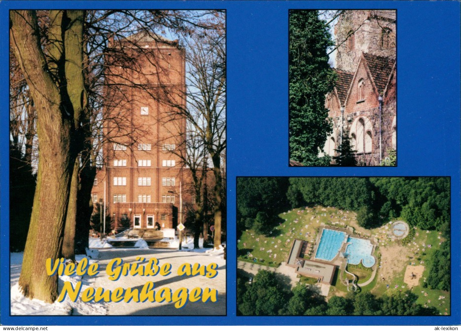 Ansichtskarte Neuenhagen Bei Berlin Rathaus, Ev. Kirche, Freibad 1995 - Neuenhagen B. Berlin