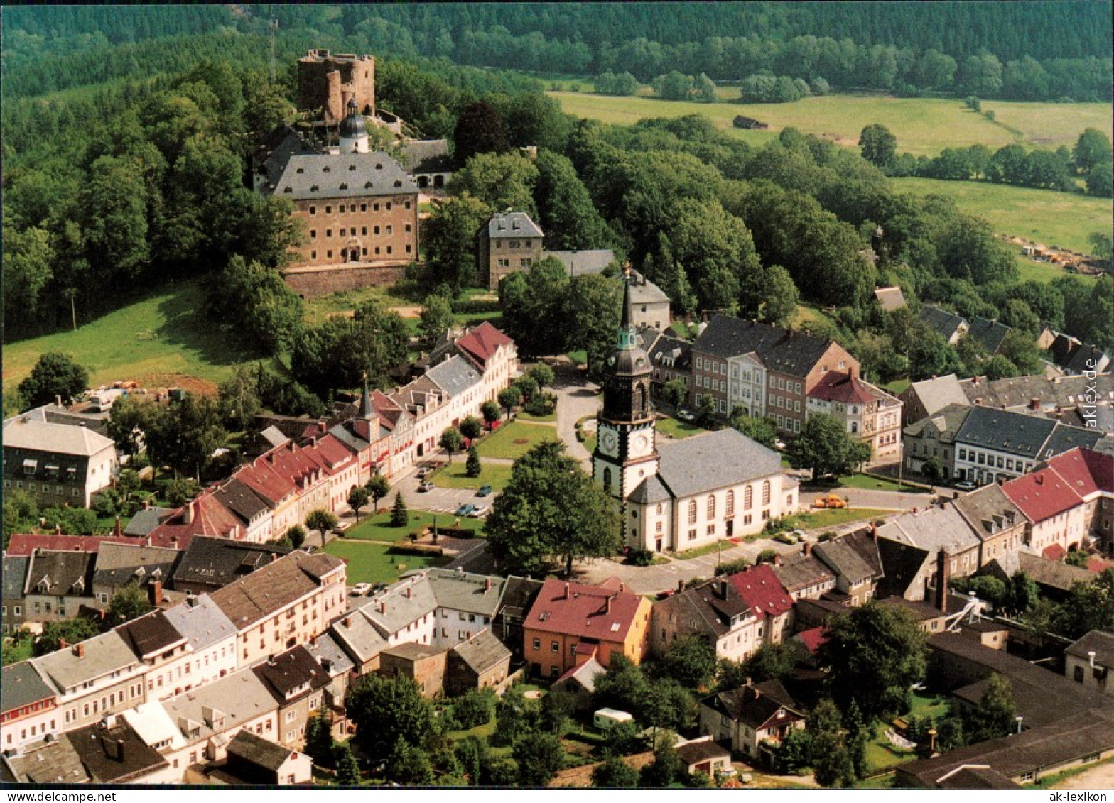 Ansichtskarte Frauenstein (Erzgebirge) Panorama 1995 - Frauenstein (Erzgeb.)