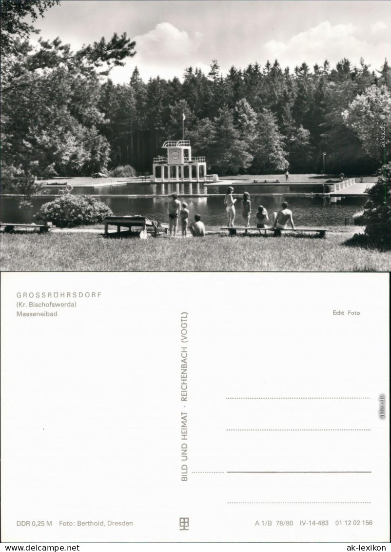 Ansichtskarte Großröhrsdorf Masseneibad 1980 - Grossröhrsdorf