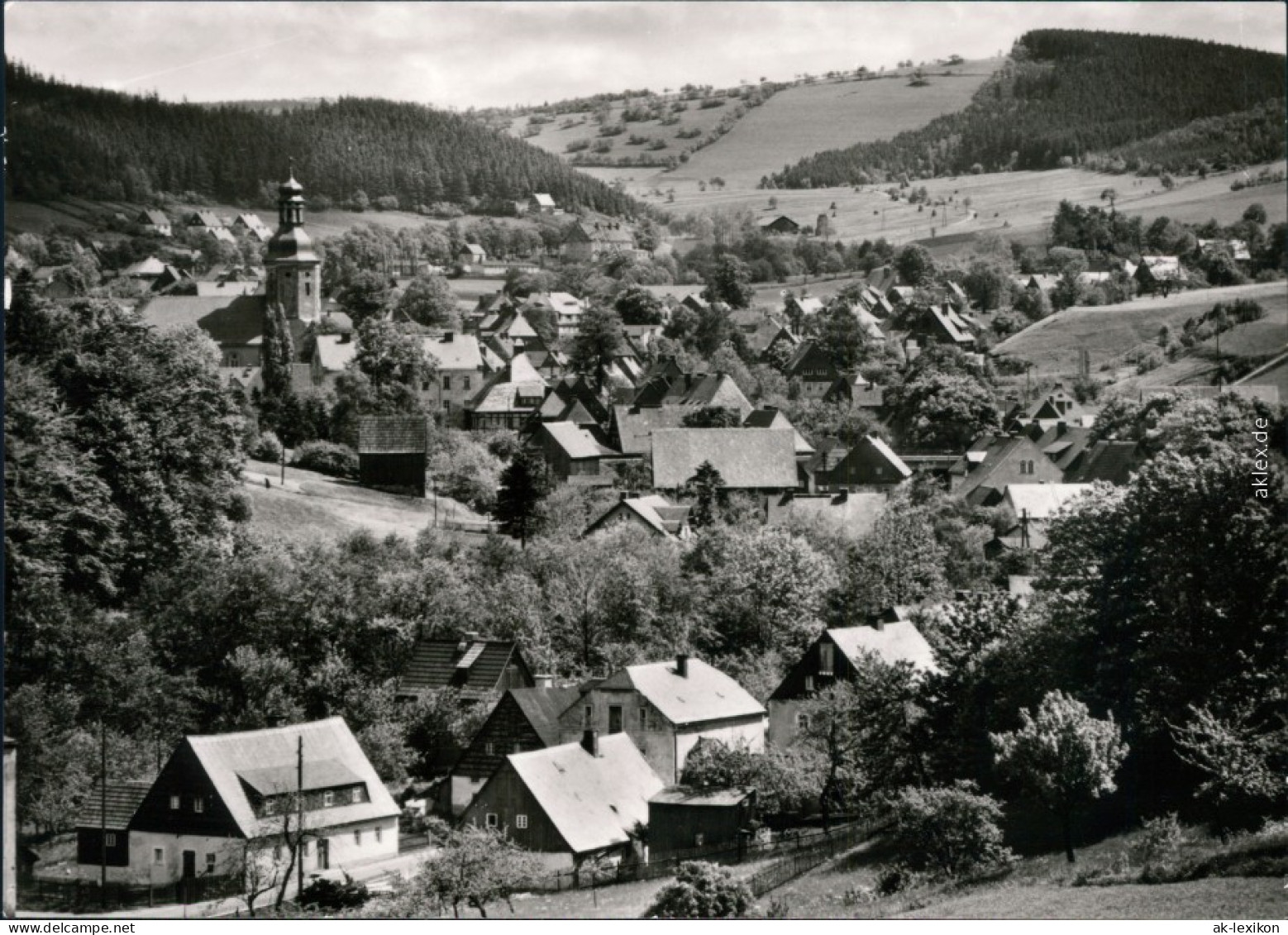 Geising Altenberg (Erzgebirge) Blick über Den Ort 1981 - Geising