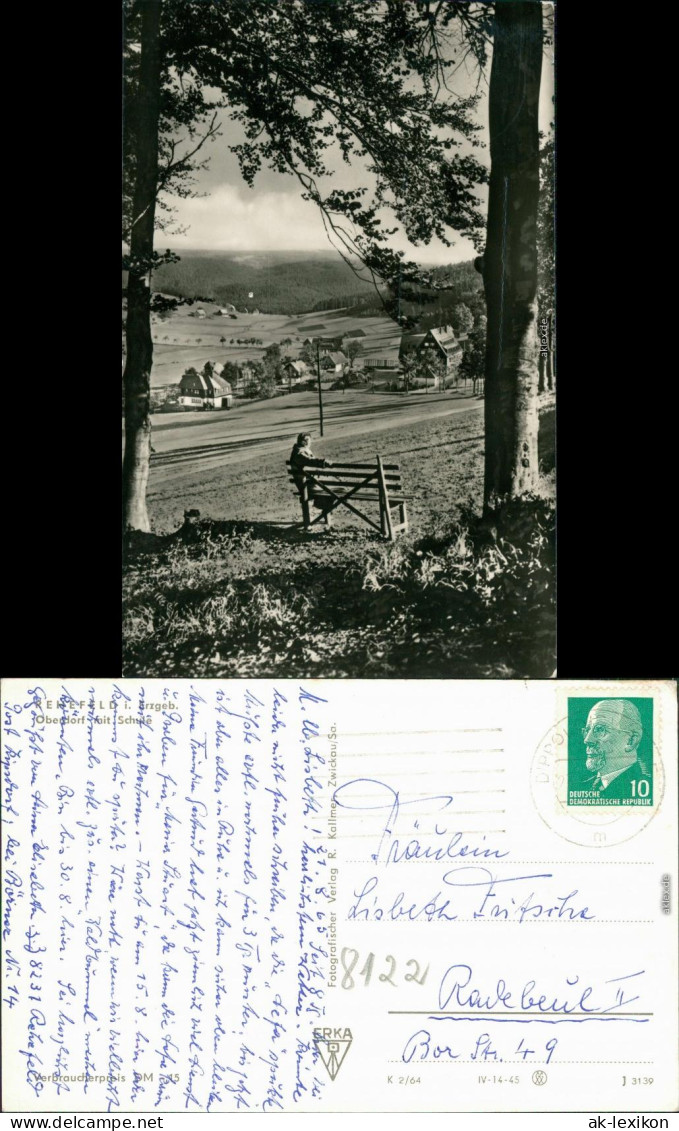 Ansichtskarte Rehefeld-Altenberg (Erzgebirge) Oberdorf Mit Schule 1964 - Rehefeld